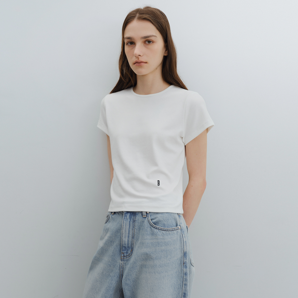 [블루브릭] B cap t-shirt (ivory) - 상품 이미지