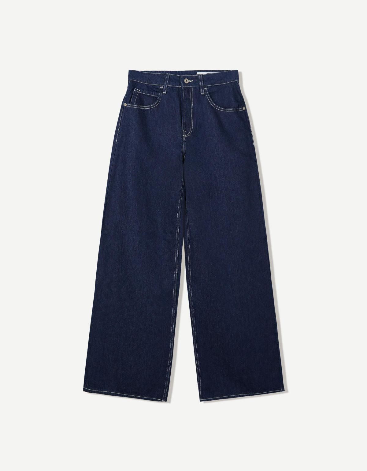 버쉬카 트렌디 진청 데님 와이드핏 청바지 5004/335 NAVY - 상품 이미지