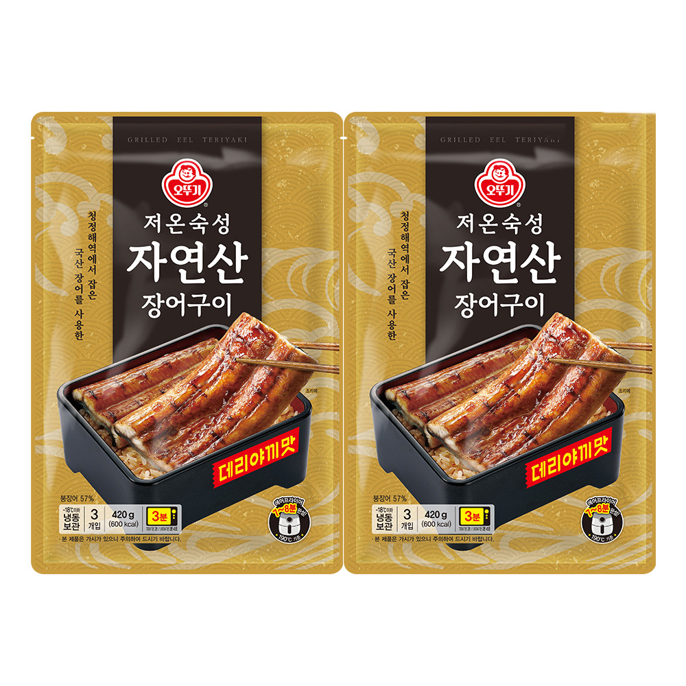 오뚜기 저온숙성 자연산 장어구이 3입 420g 데리야끼맛 2개