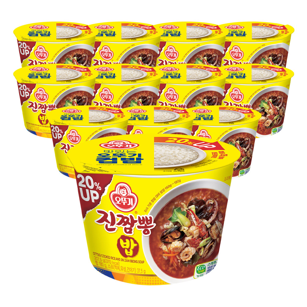 오뚜기 컵밥 진짬뽕밥 (증량) 217.5g 12개