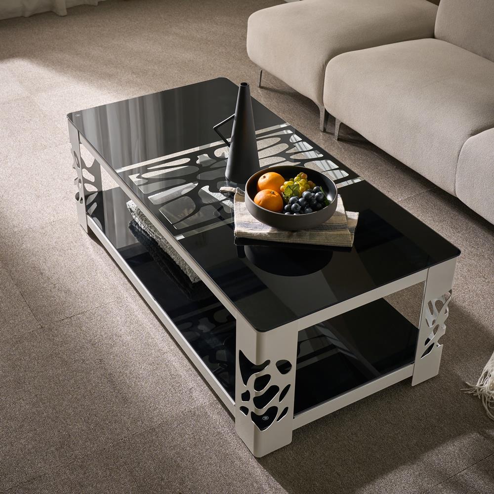 세피아 2단 강화유리 1200 소파테이블 거실테이블 좌탁