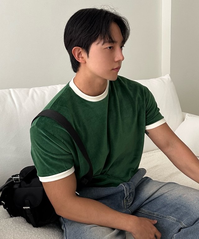 남자링거티 머슬핏반팔 어깨넓어보이는반팔 - 상세 이미지 3