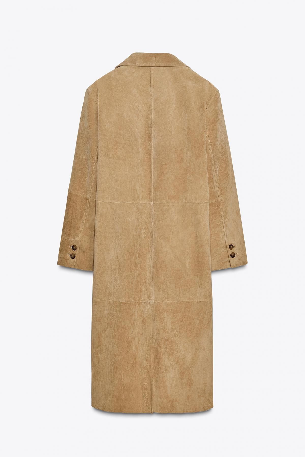 자라 프리미엄 스웨이드 롱 코트 2969/063 BEIGE - 상세 이미지 4
