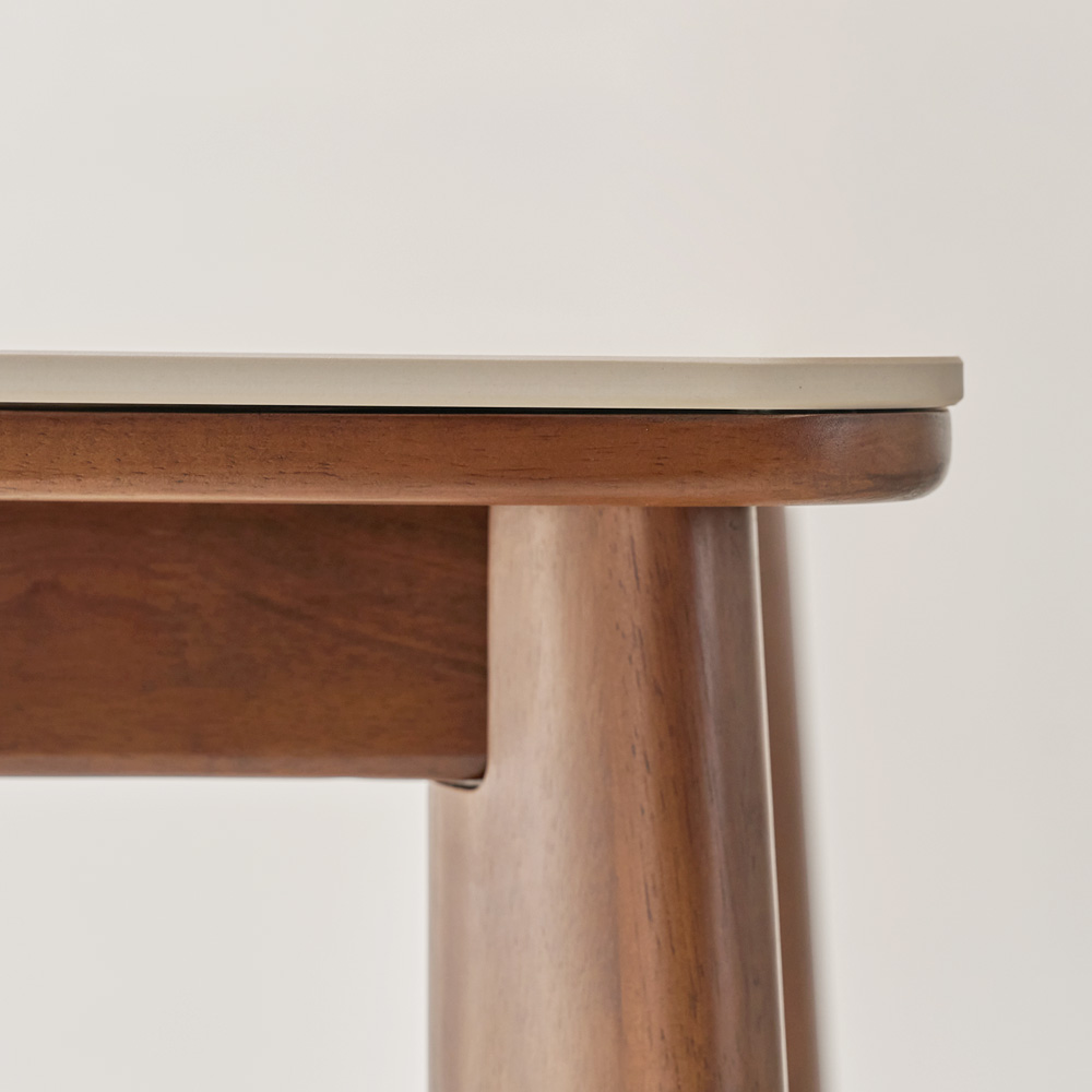 브로나 4인용 포세린 세라믹식탁 세트 원목 테이블 세라믹상판 식탁+의자4, 1400mm, 월넛