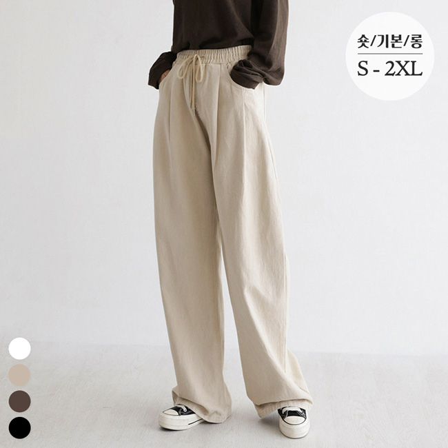 [애착팬츠No.7] 소프트코튼 핀턱 밴딩 팬츠_264761 - 상세 이미지 3