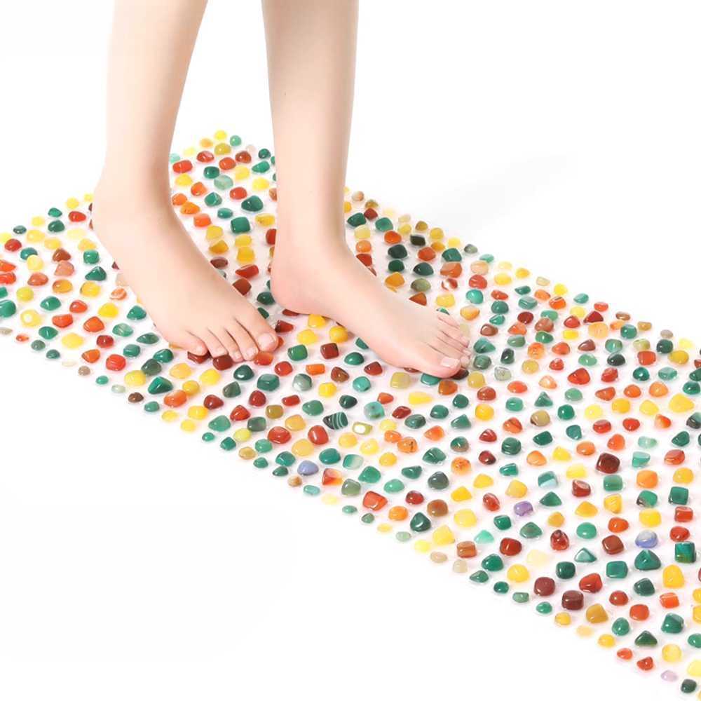 지압판 자갈 매트 발 건강 혈류 개선 마사지 매트 단일상품(150X40cm) - 상세 이미지 2