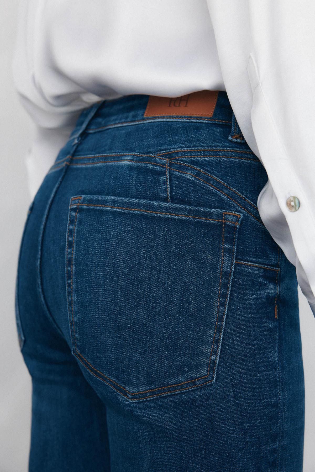 페드로 델 이에로 테크니컬 푸쉬업 플레어 크롭 데님 부츠컷 청바지 8342530 AZUL - 상세 이미지 4