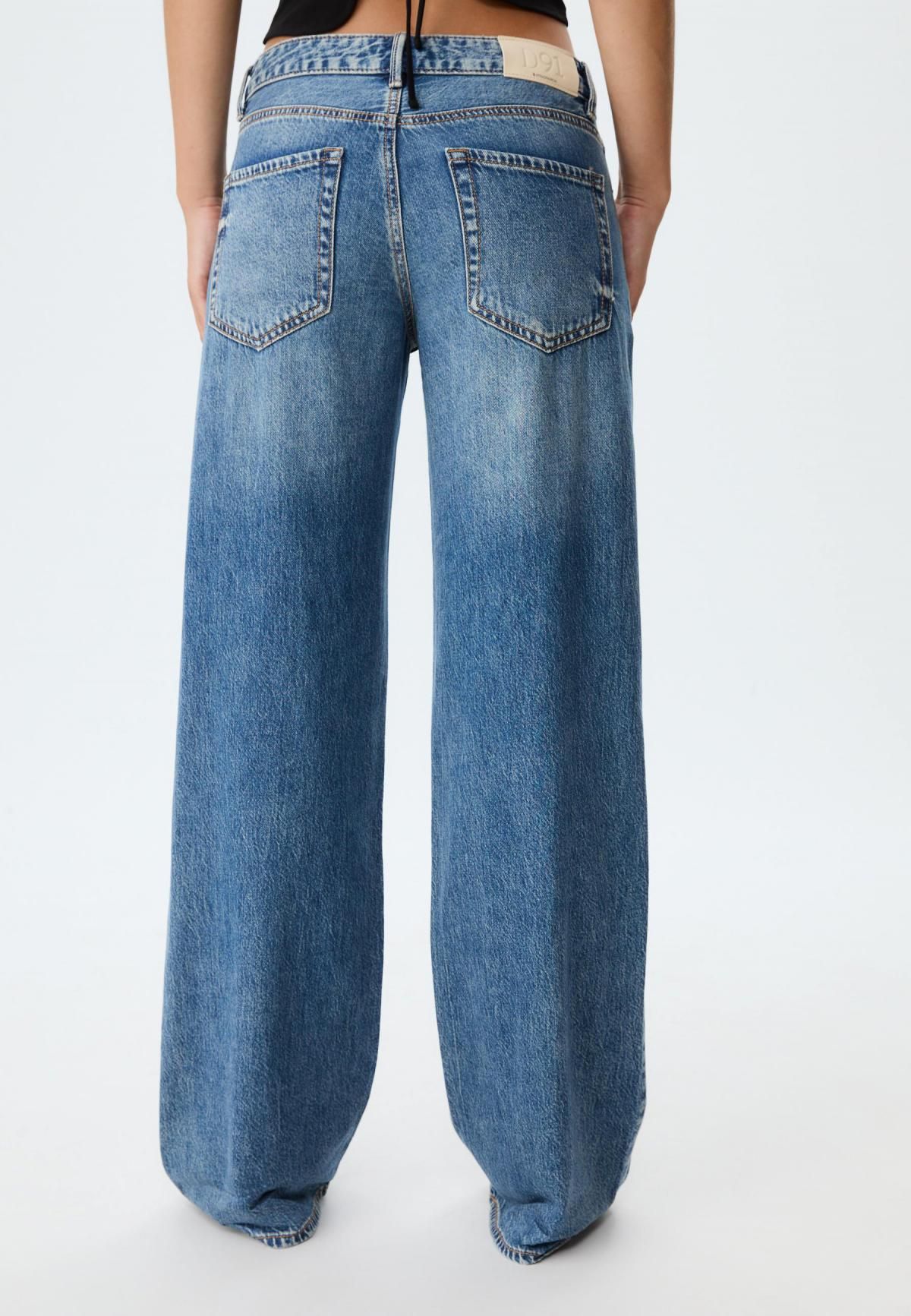 스트라디바리우스 트렌디 로우라이즈 와이드핏 데님 청바지 1441/620 MEDIUM DENIM WASH - 상세 이미지 2