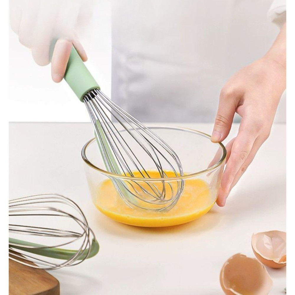 자동 거품기 계란 믹서 생크림 도구 휘핑 블랙 표준모델 12인치 거품기+실리콘 주걱