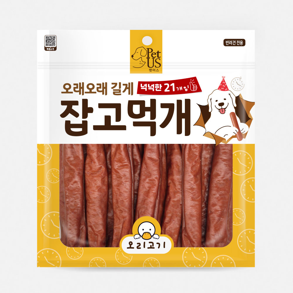 펫어스 잡고먹개 강아지져키 강아지육포 간식 오리고기, 420g, 1개 - 상품 이미지