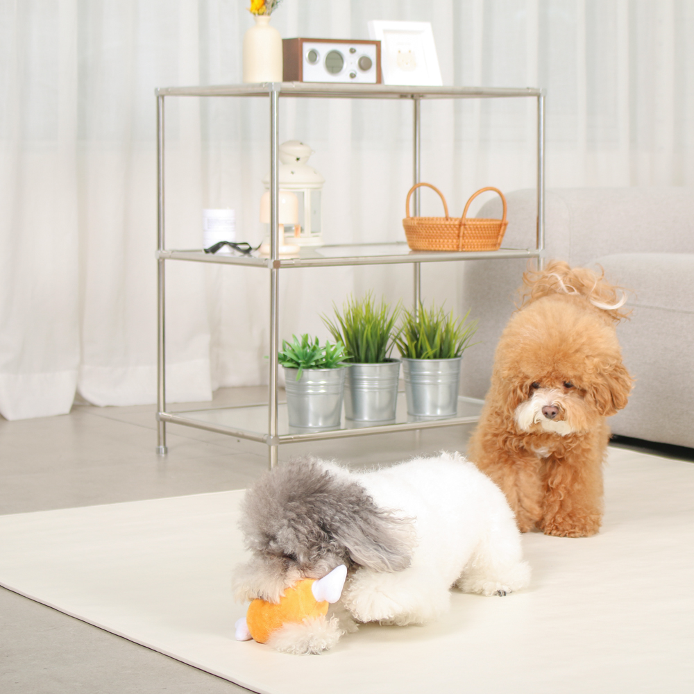 초코펫하우스 강아지 매트 논슬립 레더 매트 중형 아이보리 펫 카페트 러그 미끄럼방지