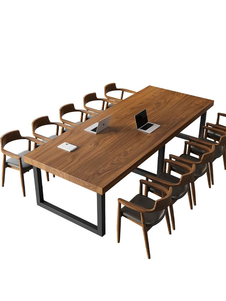 원목 회의실 책상 회의용 긴테이블 테이블 가구 200cm 100cm 75cm A - 상품 이미지