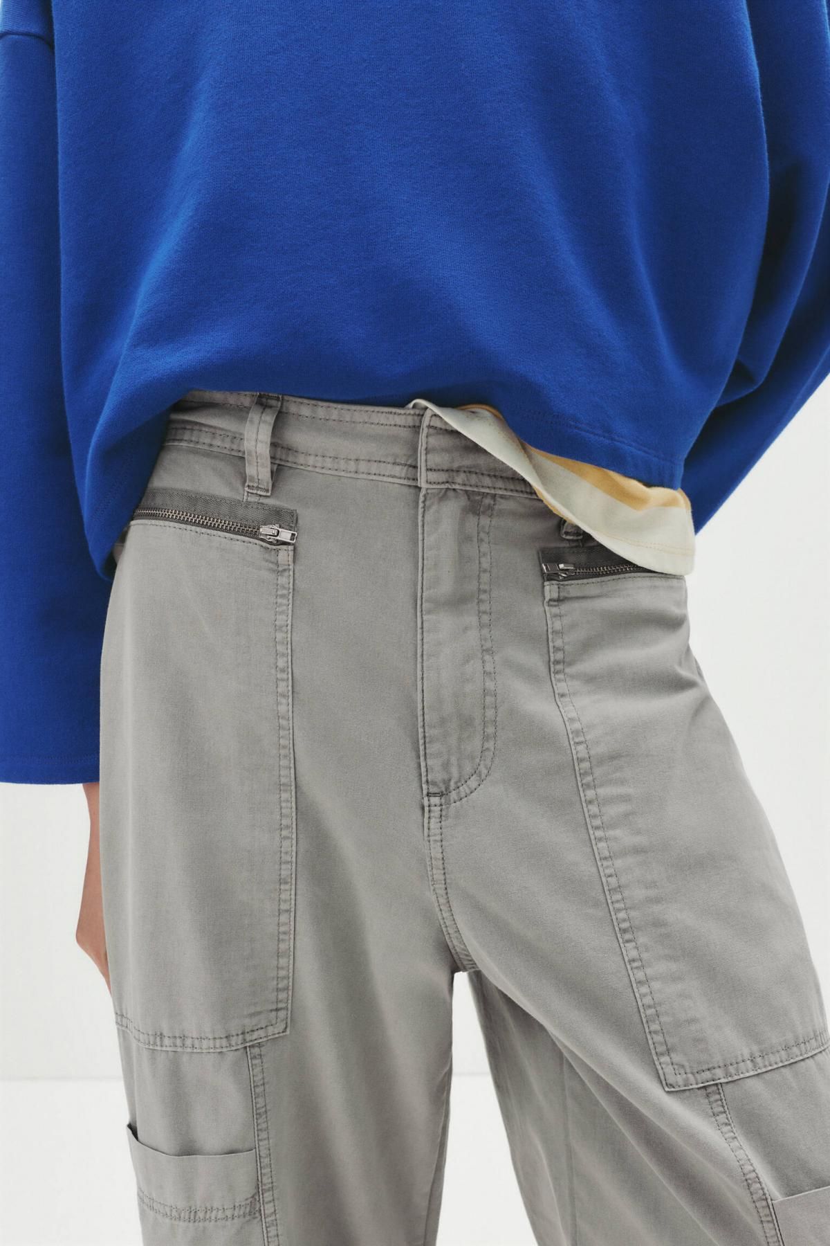 풀앤베어 테크니컬 벌룬핏 카고 팬츠 7675/303 PALE GREY - 상세 이미지 3