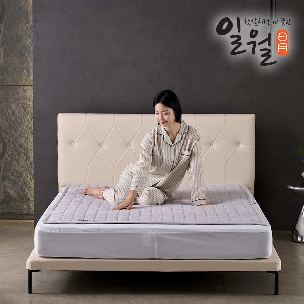 일월 탄소 카본매트 프리미엄 순면토퍼 분리난방 세탁가능 전기매트 전기요 더블 이미지 7