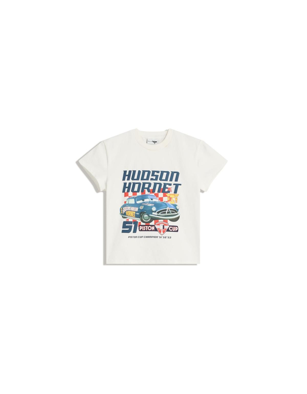 버쉬카 그래픽 프린트 키즈 반팔 티셔츠 카즈 7829/777 OFF WHITE - 상세 이미지 3