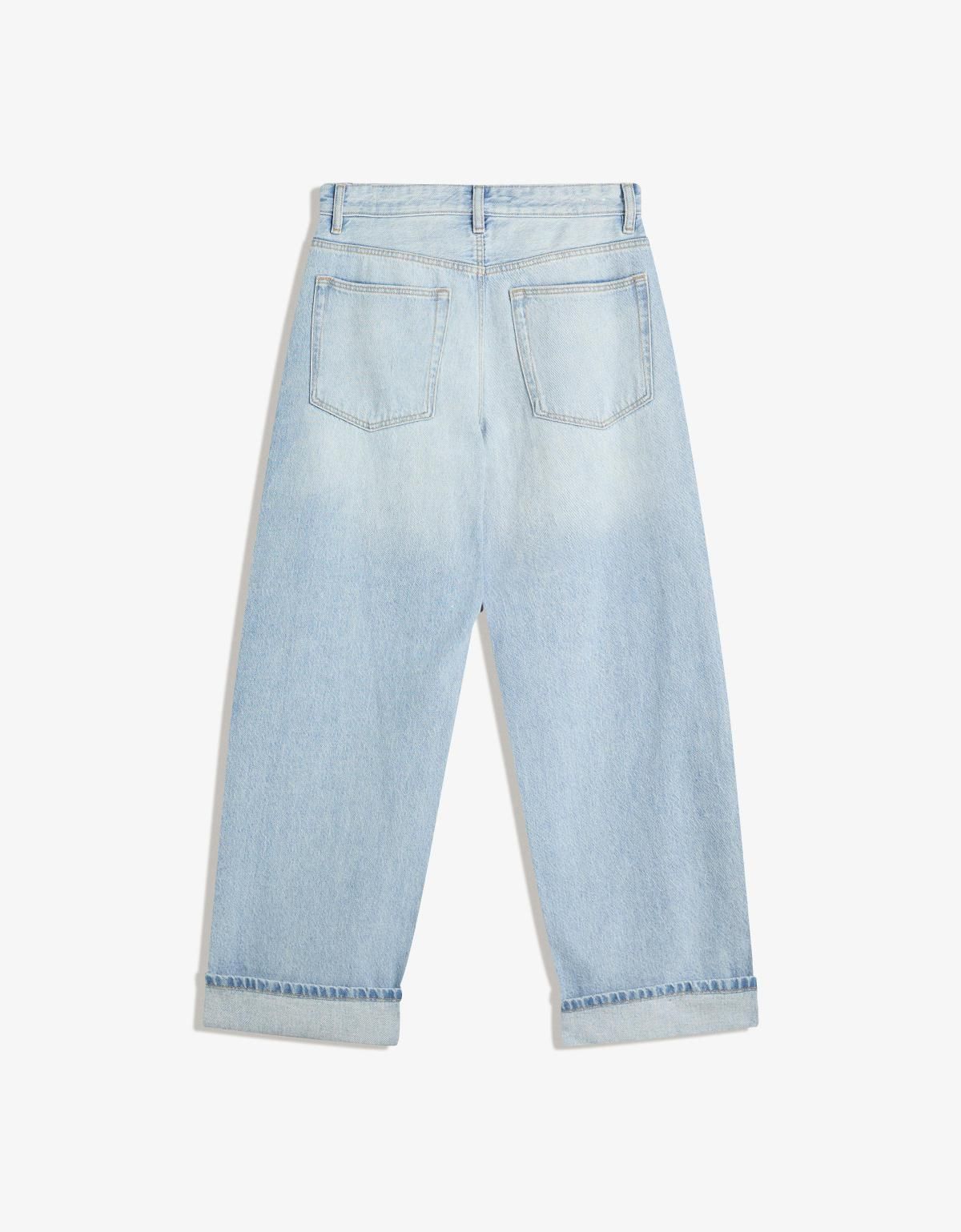 버쉬카 라이트 데님 롤업 배기핏 청바지 5020/089 LIGHT BLUE - 상세 이미지 3