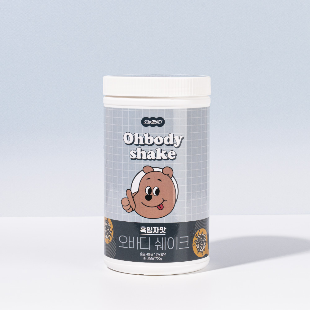 오늘의바디 오바디쉐이크 식사대용 단백질 쉐이크 흑임자맛, 700g, 1개 - 상품 이미지