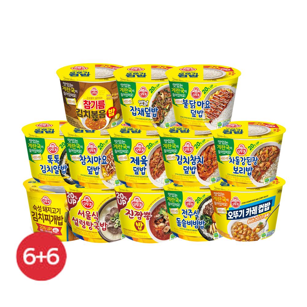 [6+6] 오뚜기 컵밥 톡톡김치알밥 6개+참치마요덮밥 6개 외 20종 이미지 2