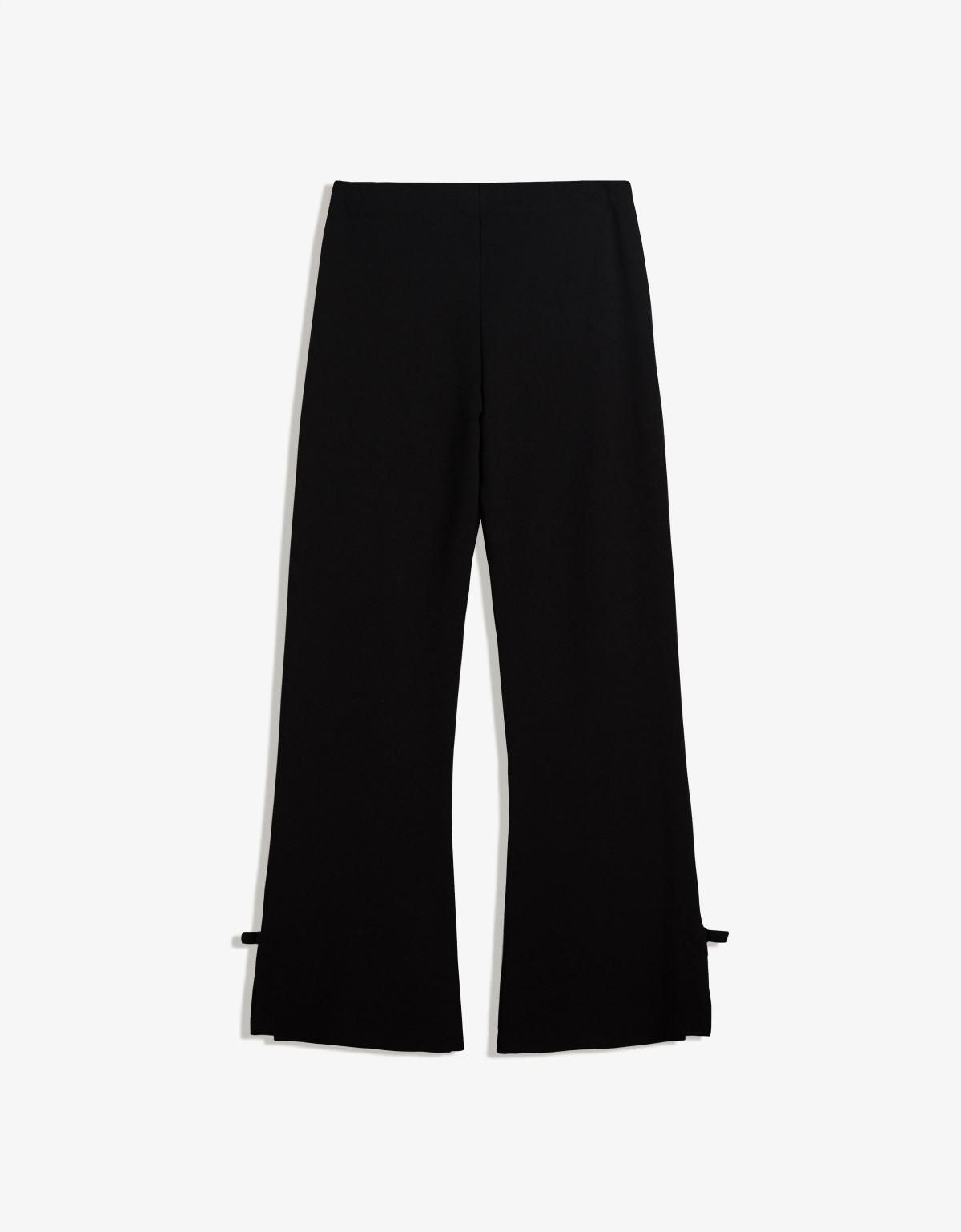 버쉬카 블랙 리본 부츠컷 플레어 팬츠 5101/360 BLACK - 상세 이미지 2