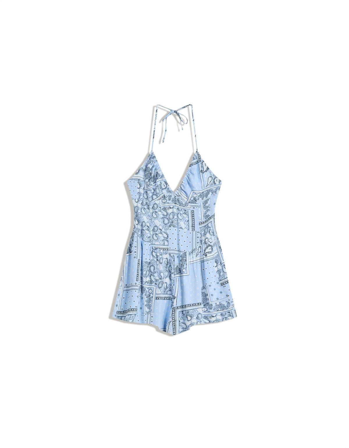 버쉬카 페미닌 스트랩 점프수트 미니 슬리브리스 8557/710 LIGHT BLUE - 상세 이미지 5