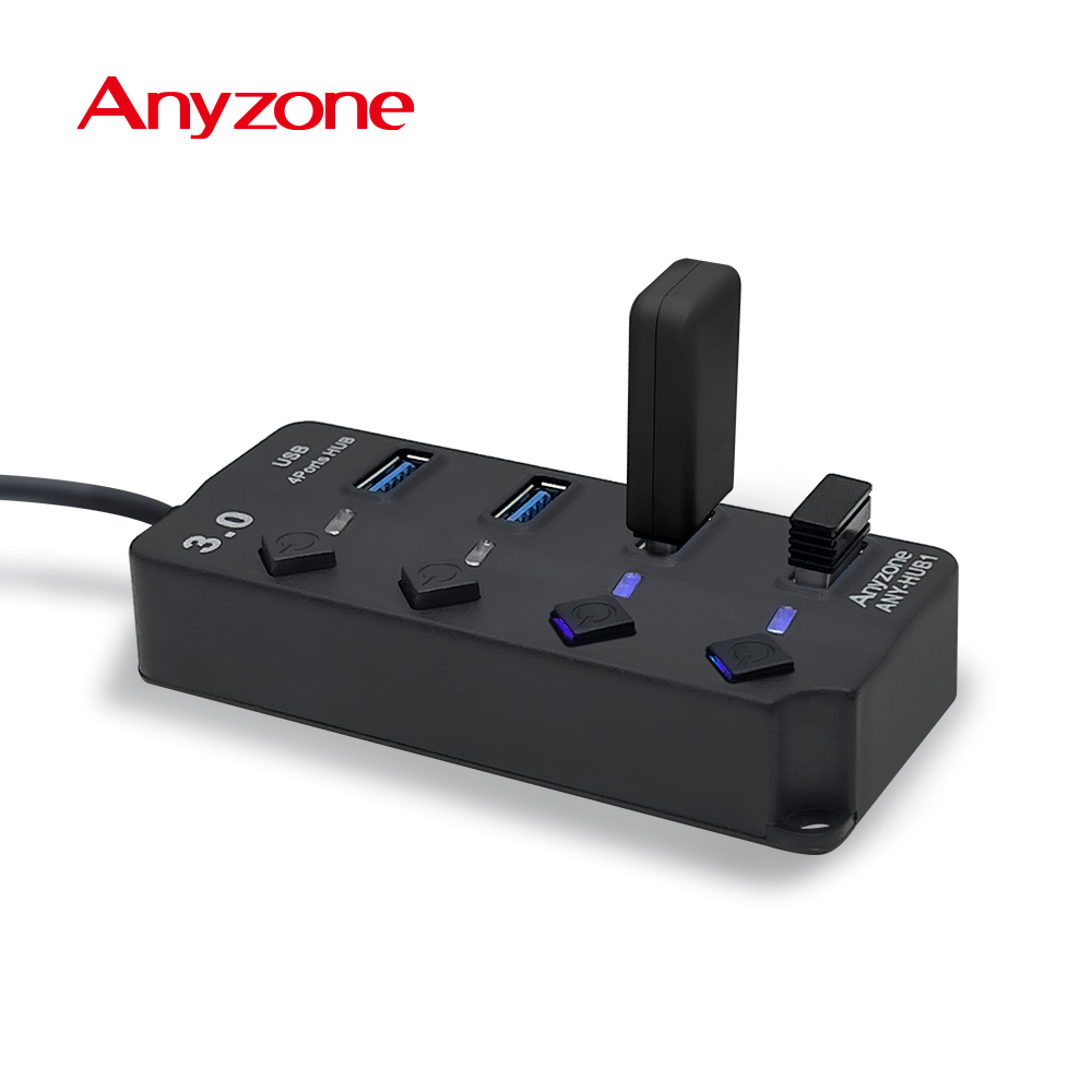 애니존 USB 3.0 A타입 허브 4포트 블랙 무전원 (어댑터별매) ANY-HUB1 - 상세 이미지 2