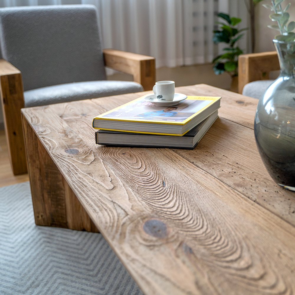 비올라 고재 원목 거실 소파 테이블 탁자