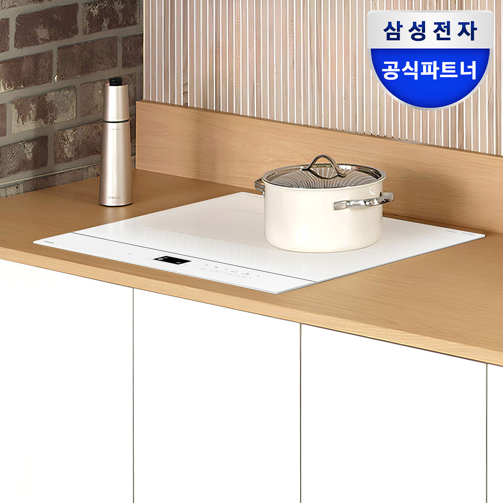 NEW 삼성전자 비스포크 CC80F63W1Z 화이트 인덕션 3구 빌트인 슬림핏 프레임리스 제품 이미지