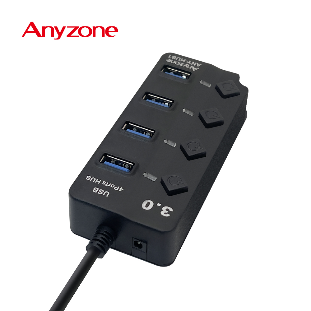 애니존 USB 3.0 A타입 허브 4포트 블랙 무전원 (어댑터별매) ANY-HUB1 - 상세 이미지 3