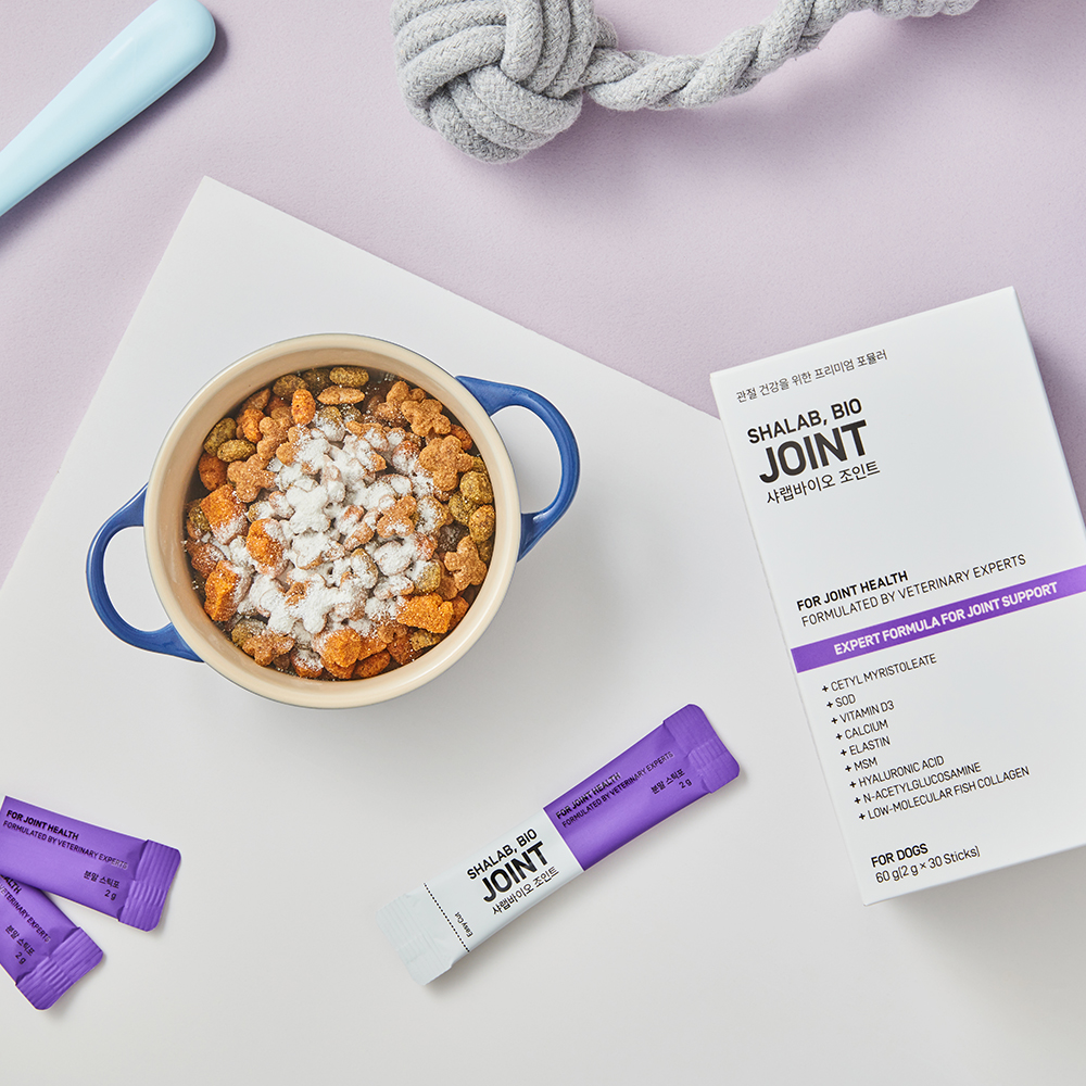 [서울대 수의학 교수 포뮬러] 샤랩바이오 강아지 관절 영양제 조인트 슬개골 연골 노견 근력 탈구 고관절 30포, 1개 - 상세 이미지 3