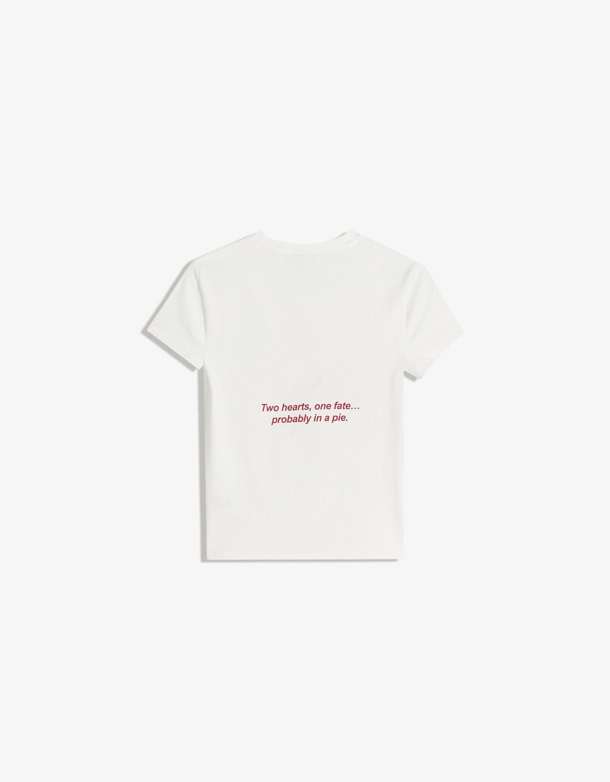 버쉬카 프린트 반팔 티셔츠 체리 그래픽 화이트 7824/187 OFF WHITE - 상세 이미지 2