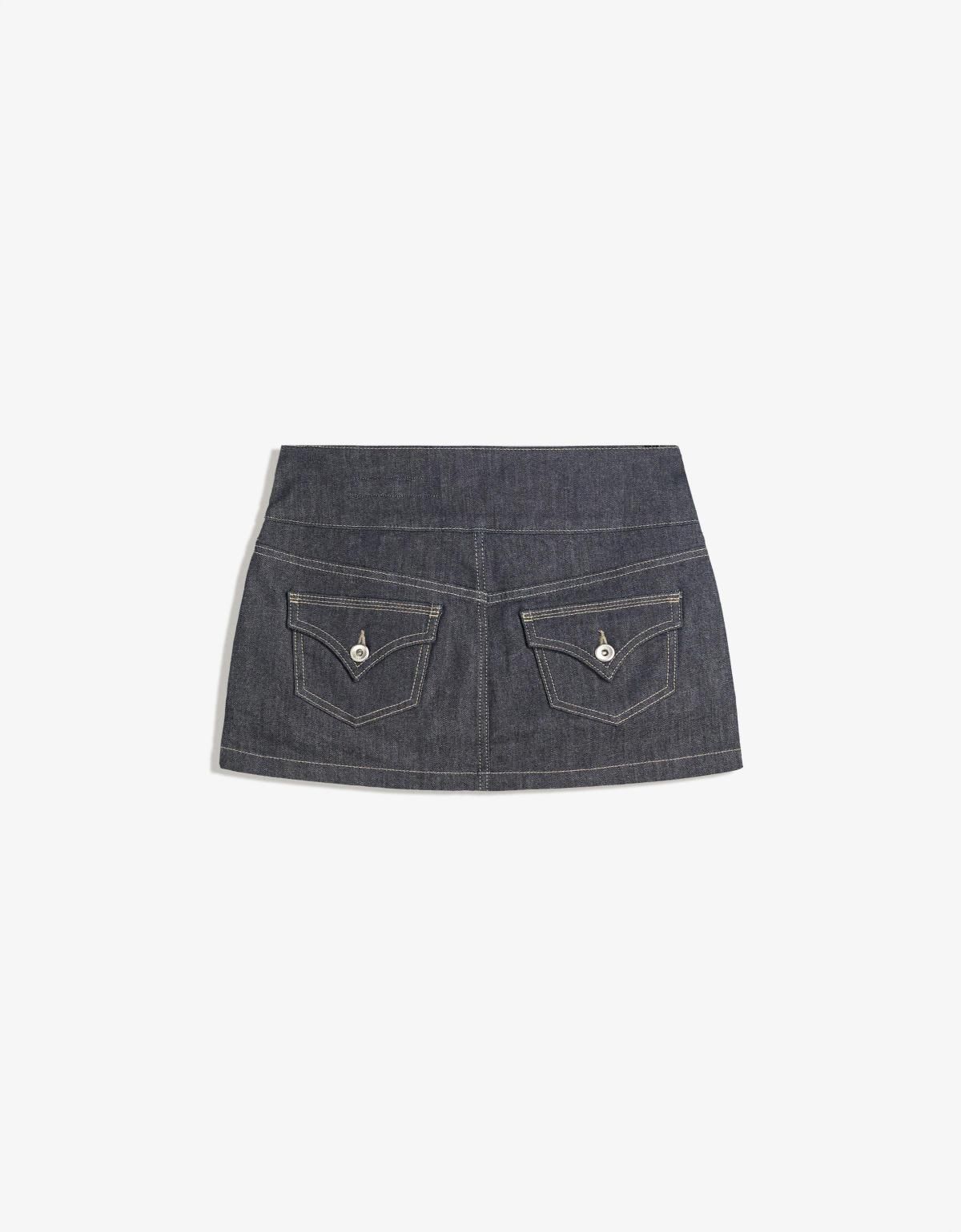 버쉬카 데님 미니 스커트스커트 스커트스커트 6053/534 NAVY - 상세 이미지 5