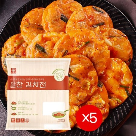 사옹원 알찬 김치전 1박스 (1kg x 5개입) 냉동