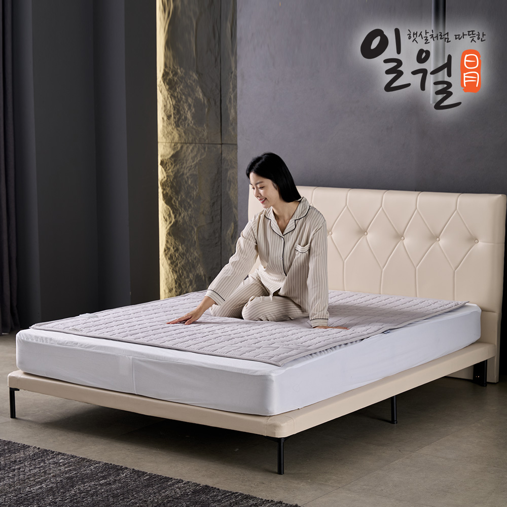 일월 탄소 카본매트 프리미엄 순면토퍼 세탁가능 전기매트 전기요 싱글 이미지 7