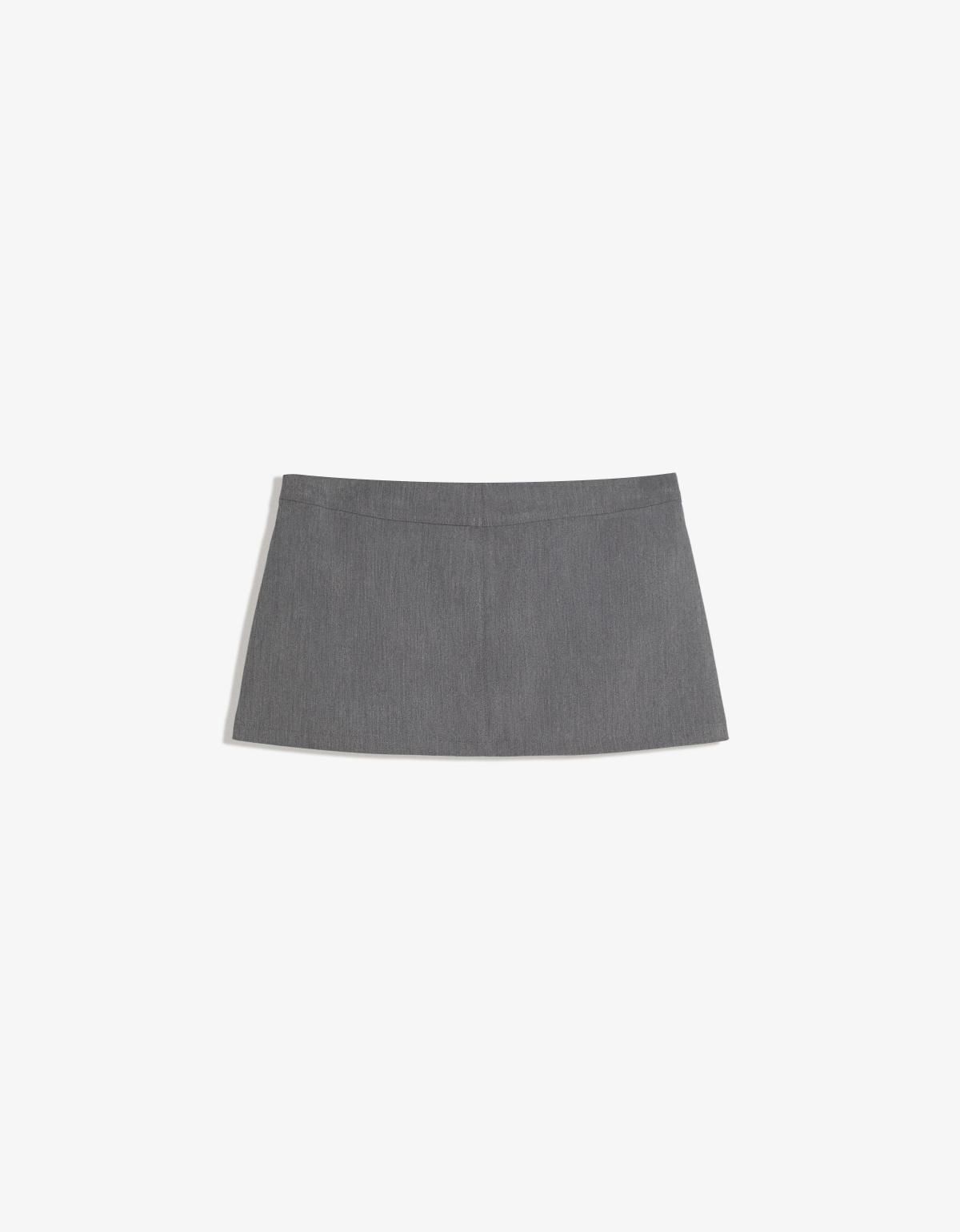 버쉬카 테일러드 미니멀 미니 스커트 6084/741 GREY - 상세 이미지 2
