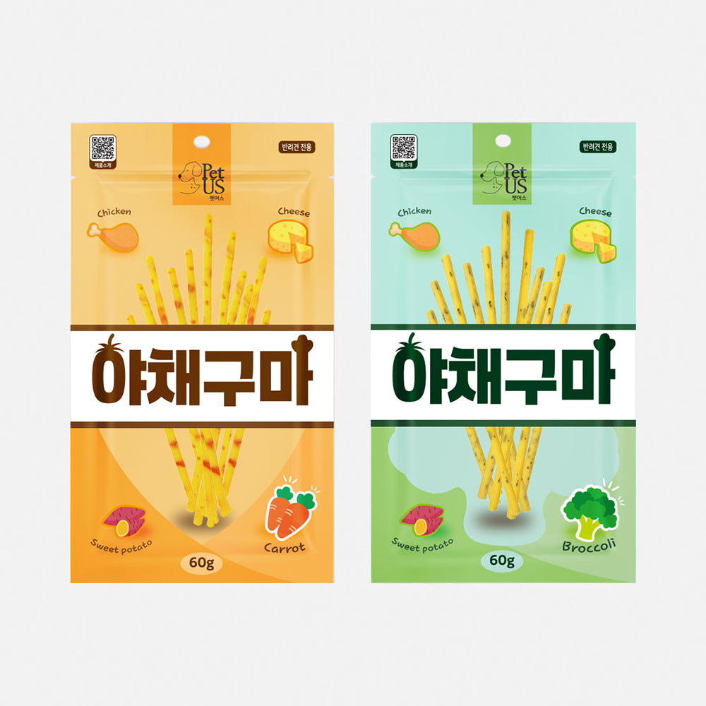 펫어스 야채구마 강아지트릿 강아지당근 브로콜리+치킨+치즈+고구마, 60g, 1개 - 상세 이미지 2