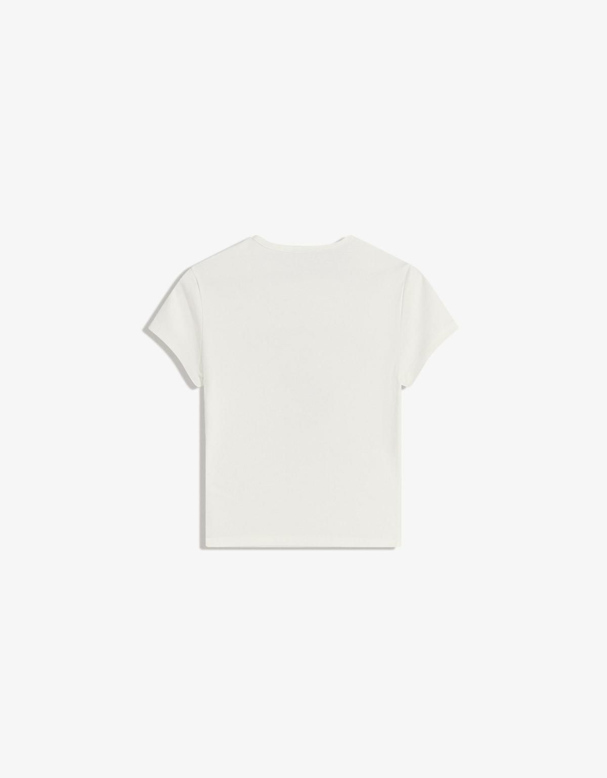 버쉬카 프린트 캐주얼 반팔 티셔츠 7801/152 WHITE - 상세 이미지 2