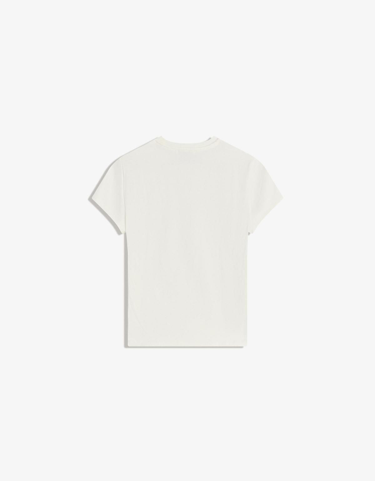 버쉬카 프린트 데일리 반팔 티셔츠 7817/326 CREAM - 상세 이미지 2