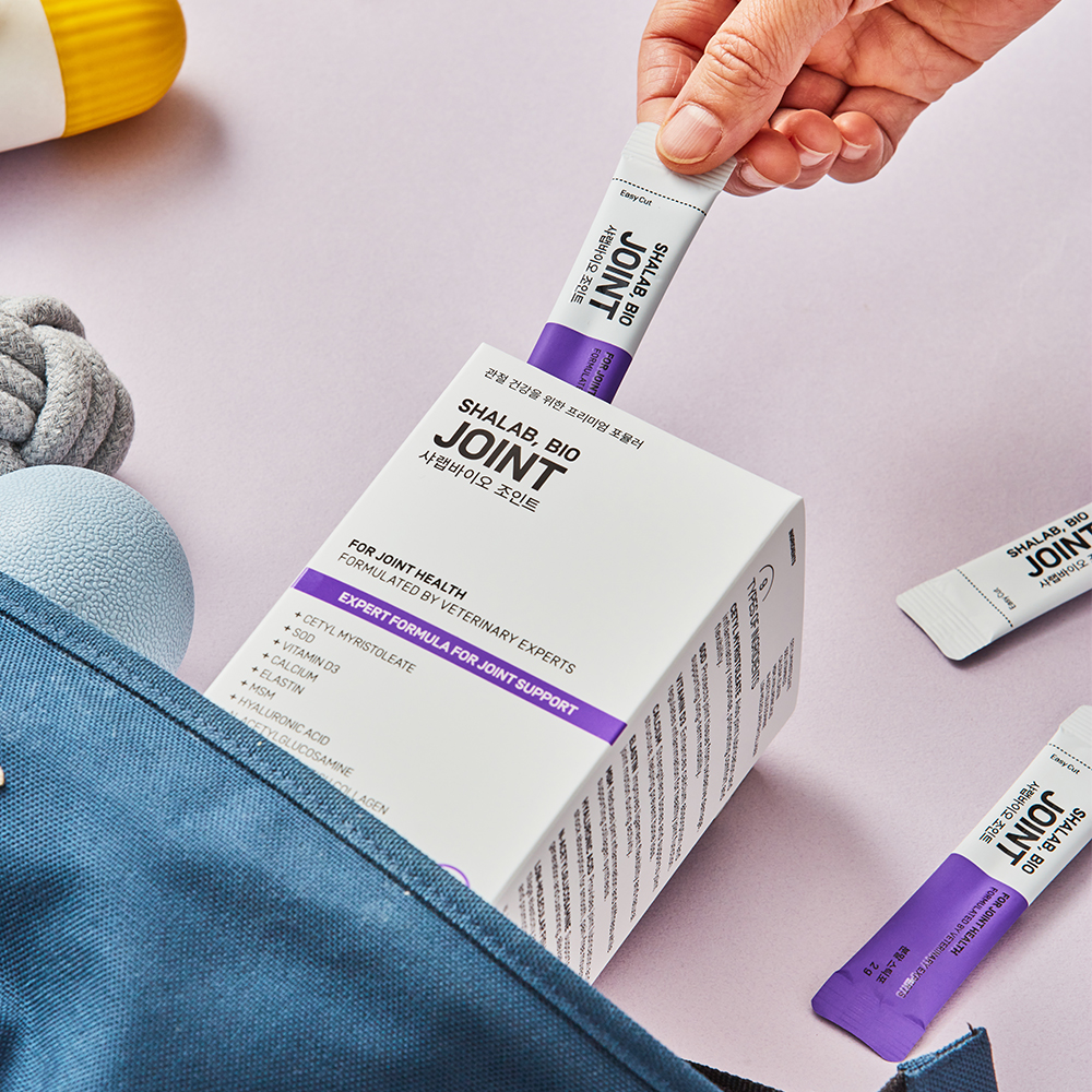 [서울대 수의학 교수 포뮬러] 샤랩바이오 강아지 관절 영양제 조인트 슬개골 연골 노견 근력 탈구 고관절 30포, 1개 - 상세 이미지 4