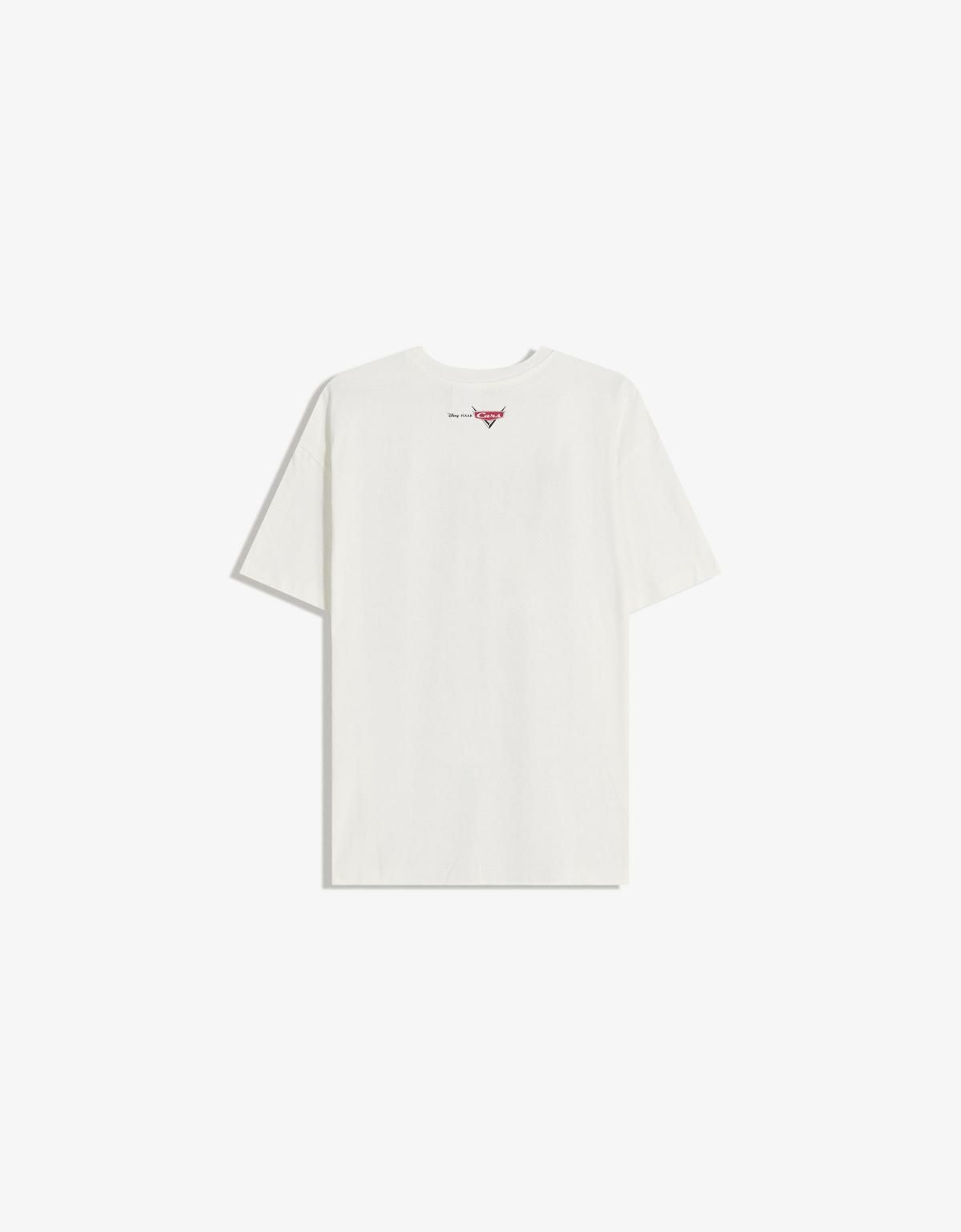 버쉬카 프린트 베이직 반팔 티셔츠 7614/167 OFF WHITE - 상품 이미지