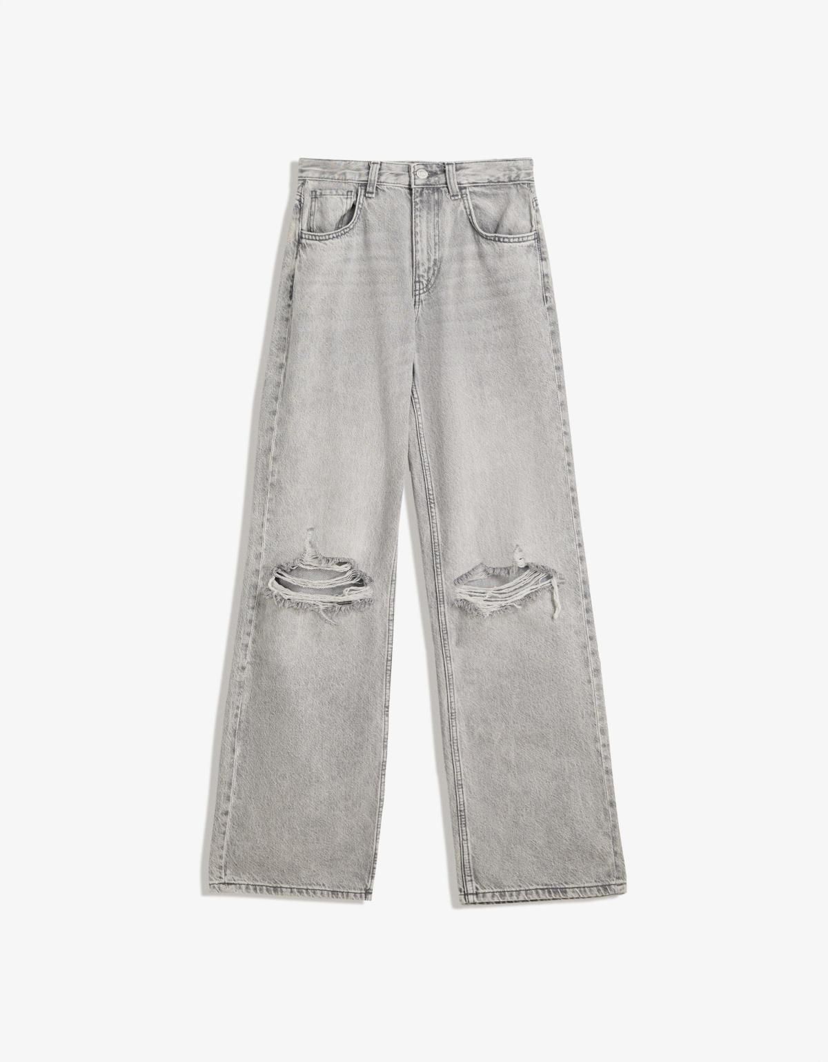 버쉬카 빈티지 와이드핏 디스트로이드 진 5270/352 DARK GREY - 상세 이미지 4
