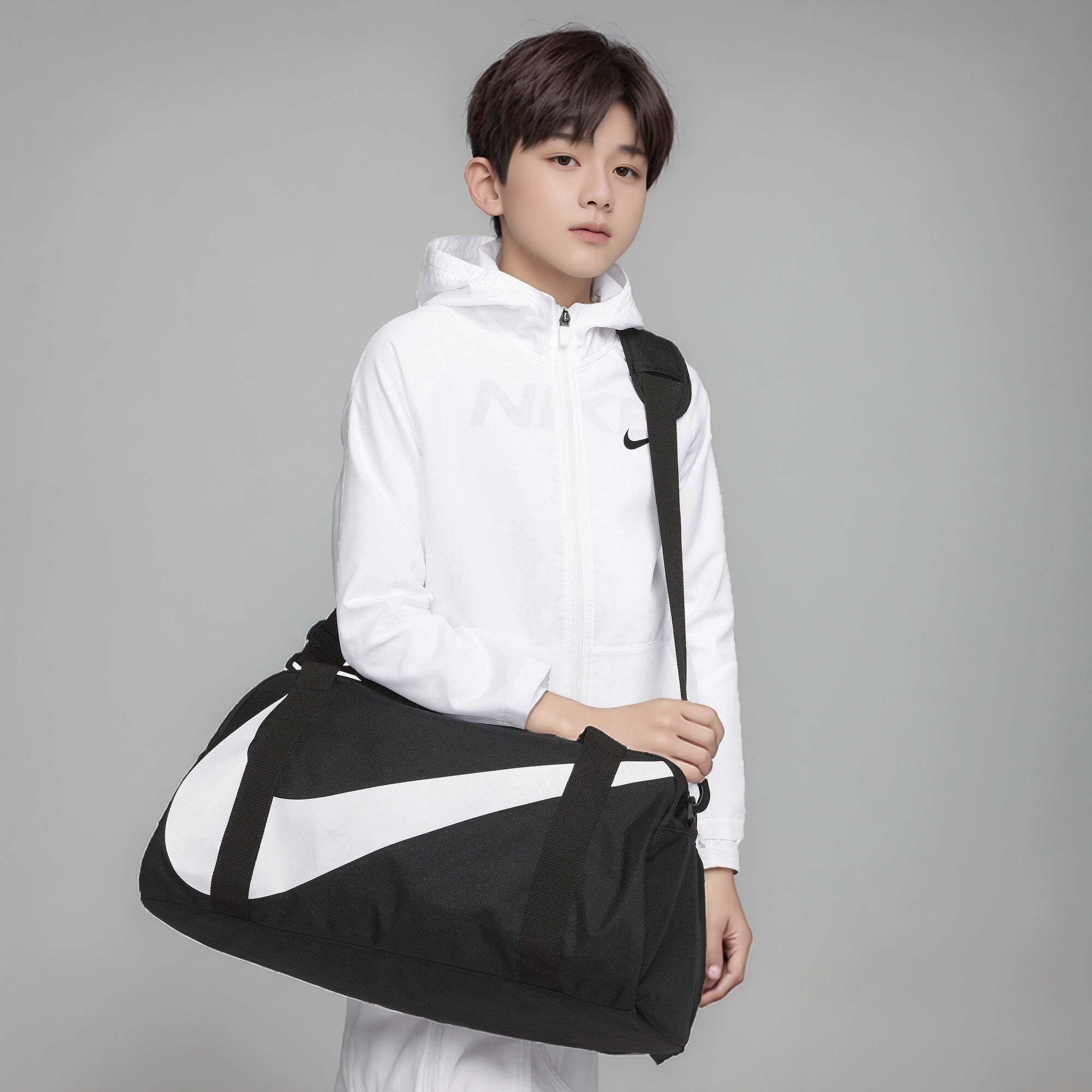 [국내매장판] 나이키 짐 클럽 더플백 헬스 운동 여행용 트레이닝 망치 가방 25L, 블랙(빅스우시) - 상세 이미지 4