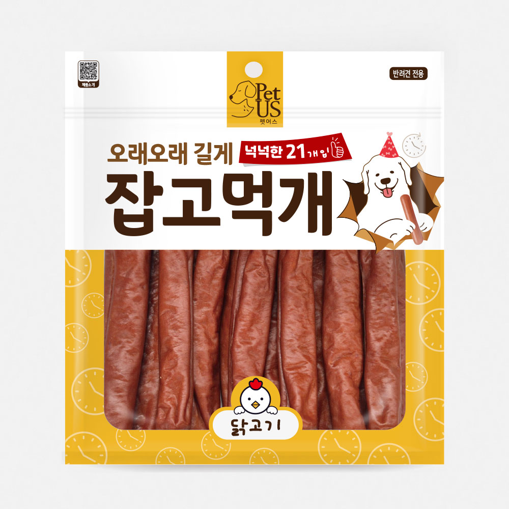 펫어스 잡고먹개 강아지져키 강아지육포 간식 닭고기, 420g, 1개 - 상품 이미지