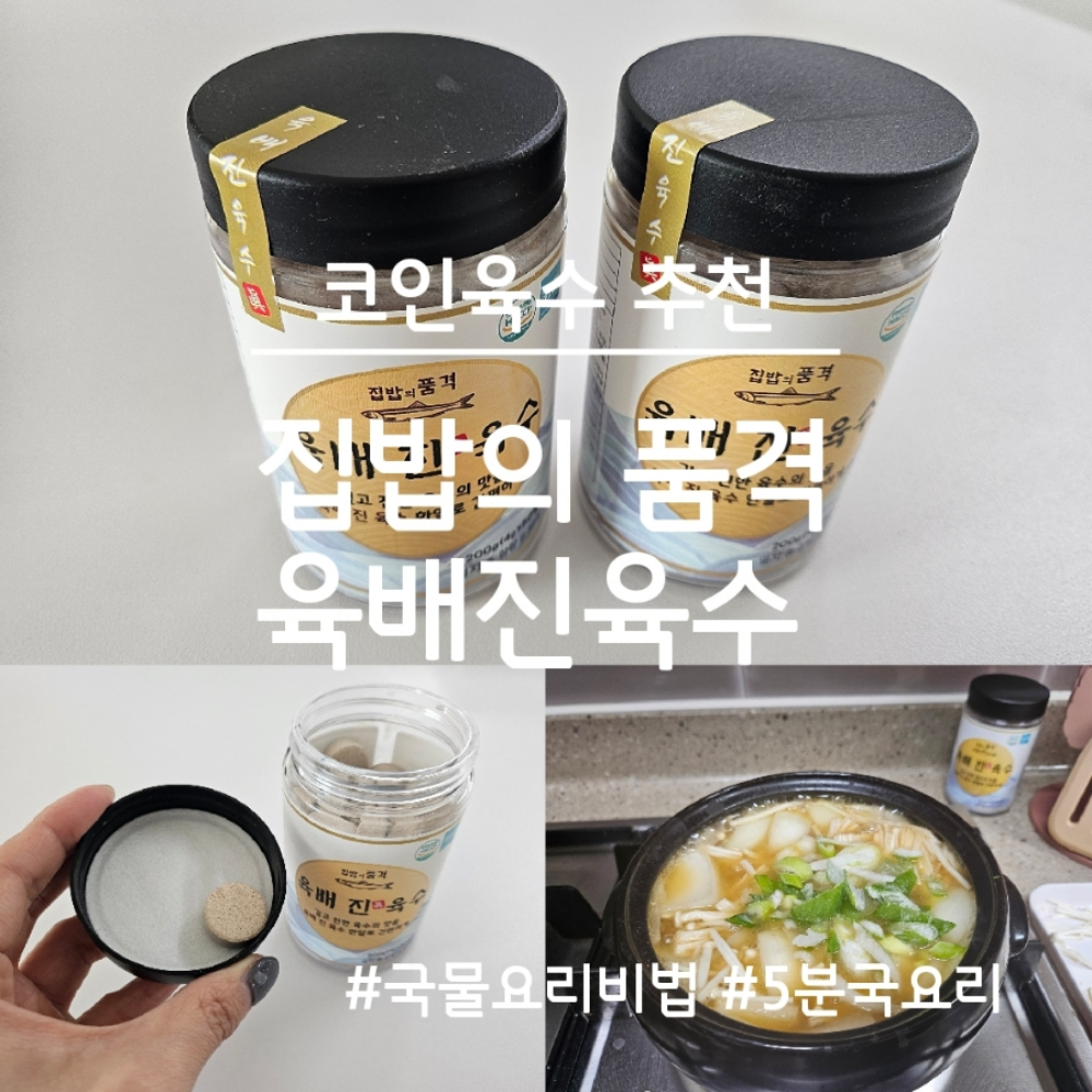 육배진 동전육수 고체 한알 만능 해물 멸치 천연 코인육수 2통 100정 이미지 4