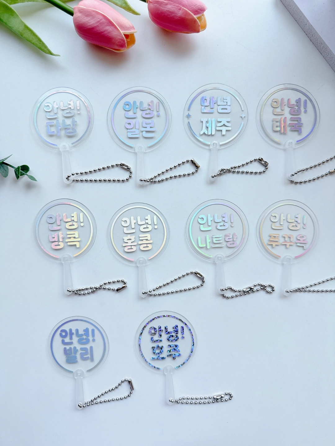 미니 부채 키링 야구 굿즈 콘서트 나눔 회사 커스텀 주문제작 야광 아이돌 구단 팬클럽 이미지 6