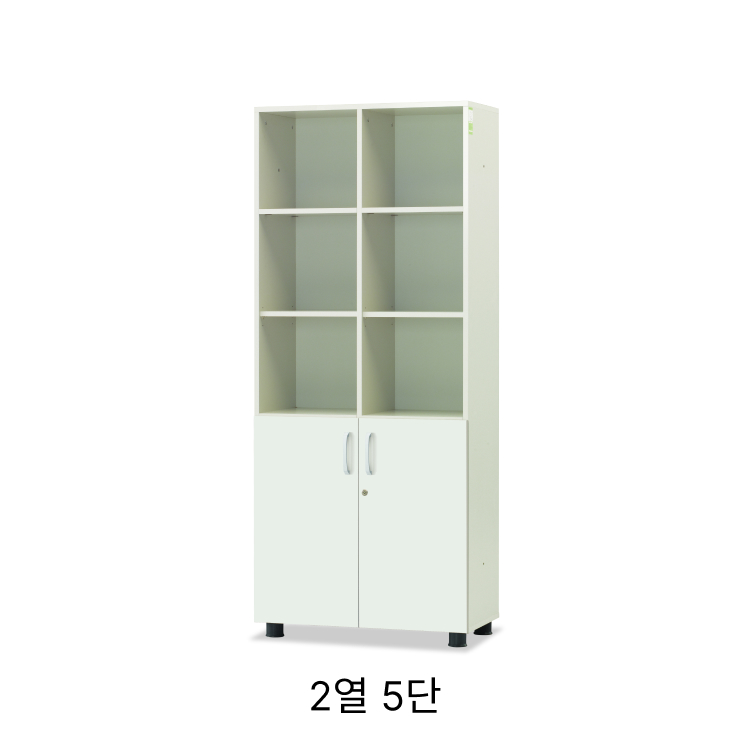 토파스 멜론 2열 5단 칸막이 서재 거실 장식 다용도 수납장 사무실 공부방 책장 스카 하문장 - 메인 이미지
