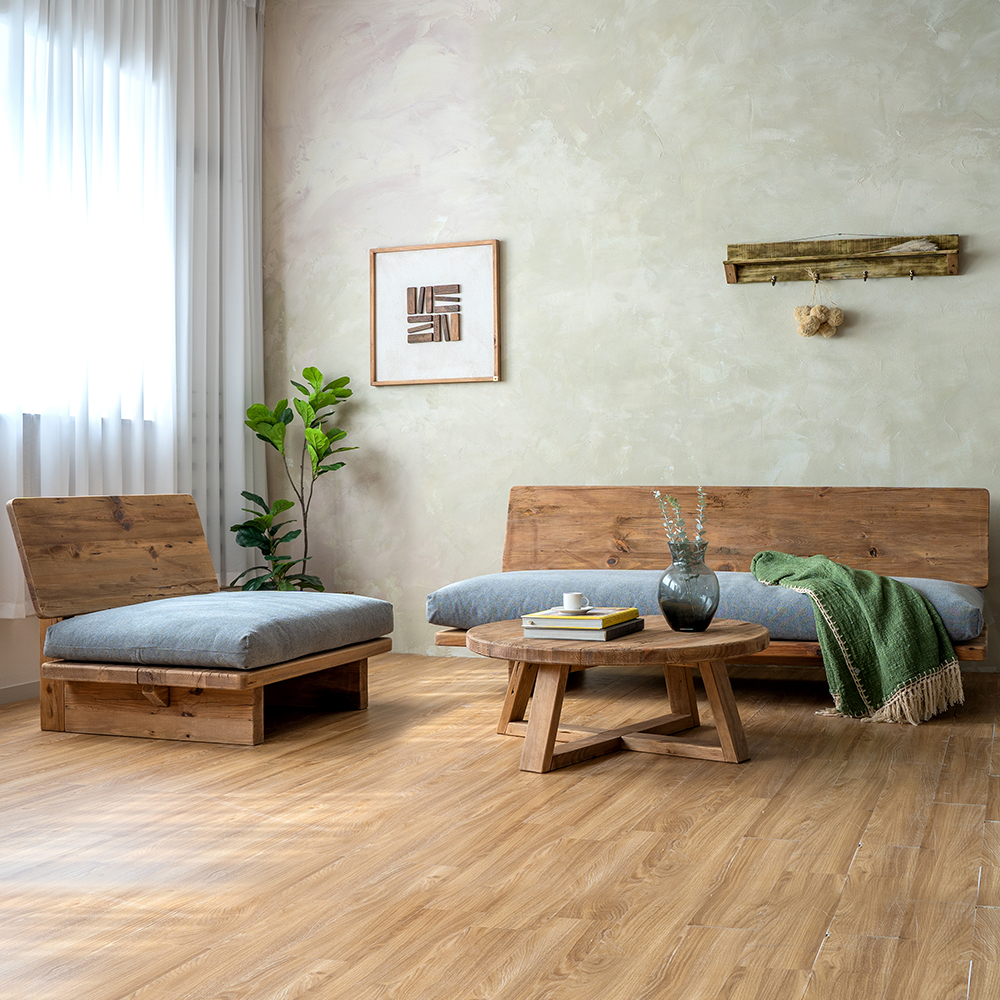 키아 고재 원목 패브릭 소파 3인용 1인용