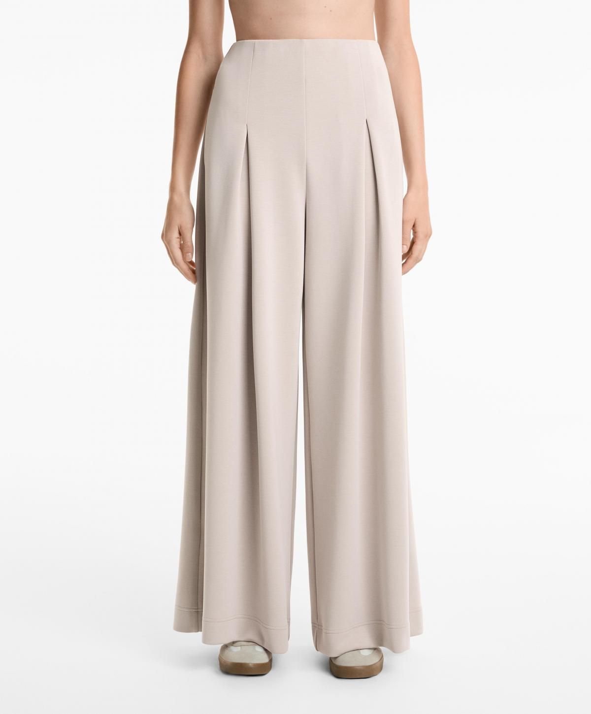 오이쇼 소프트 모달 와이드 플리츠 팬츠 3343/791 TAUPE