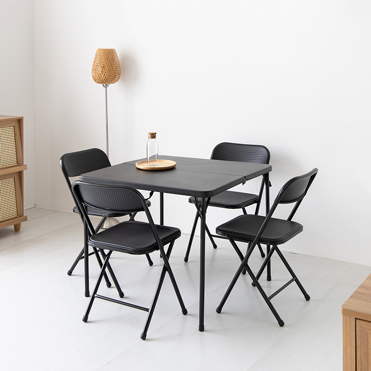 캠폴 캠핑 접이식테이블 4인세트 NT1320 블랙 5648.8906