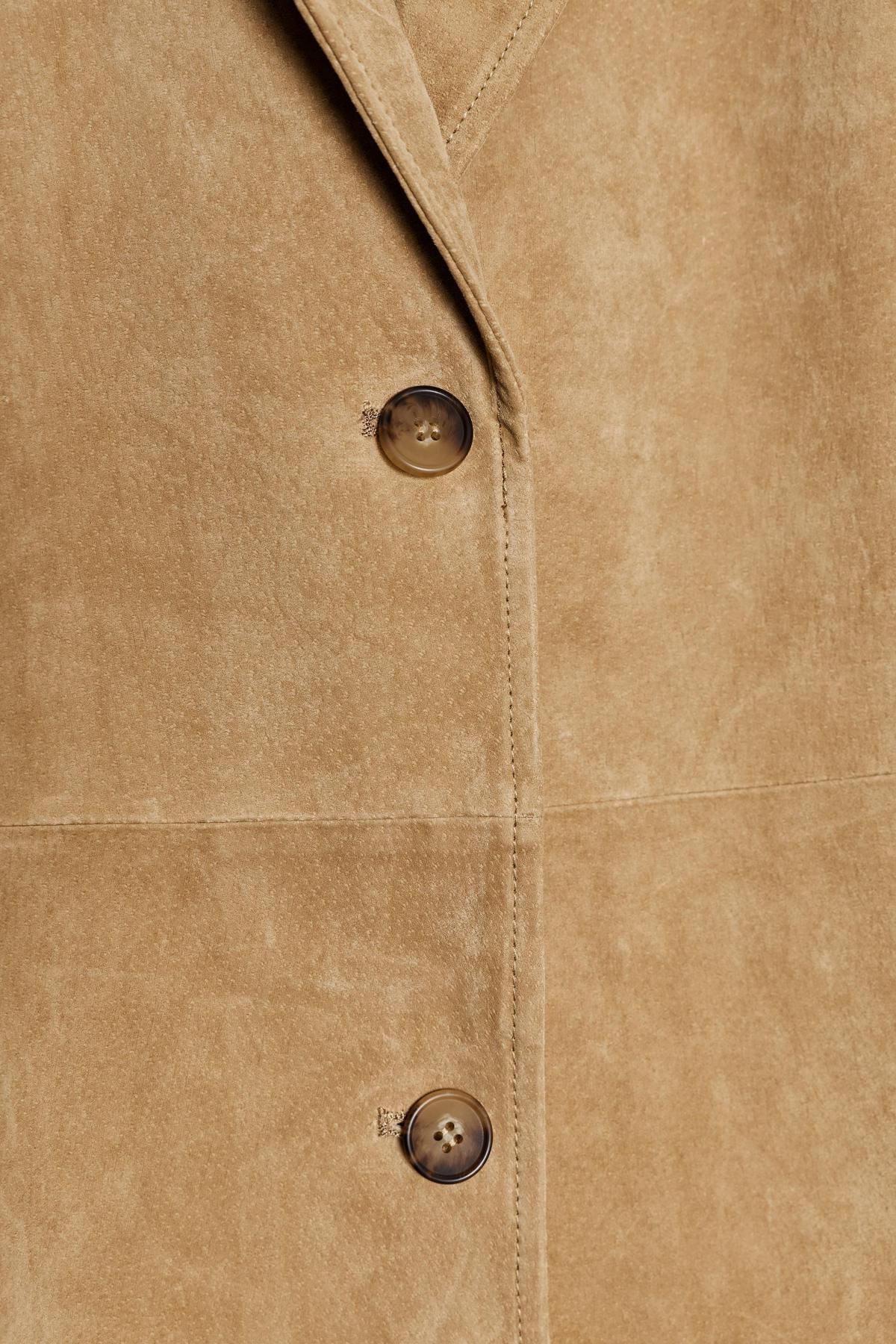자라 프리미엄 스웨이드 롱 코트 2969/063 BEIGE - 상세 이미지 5