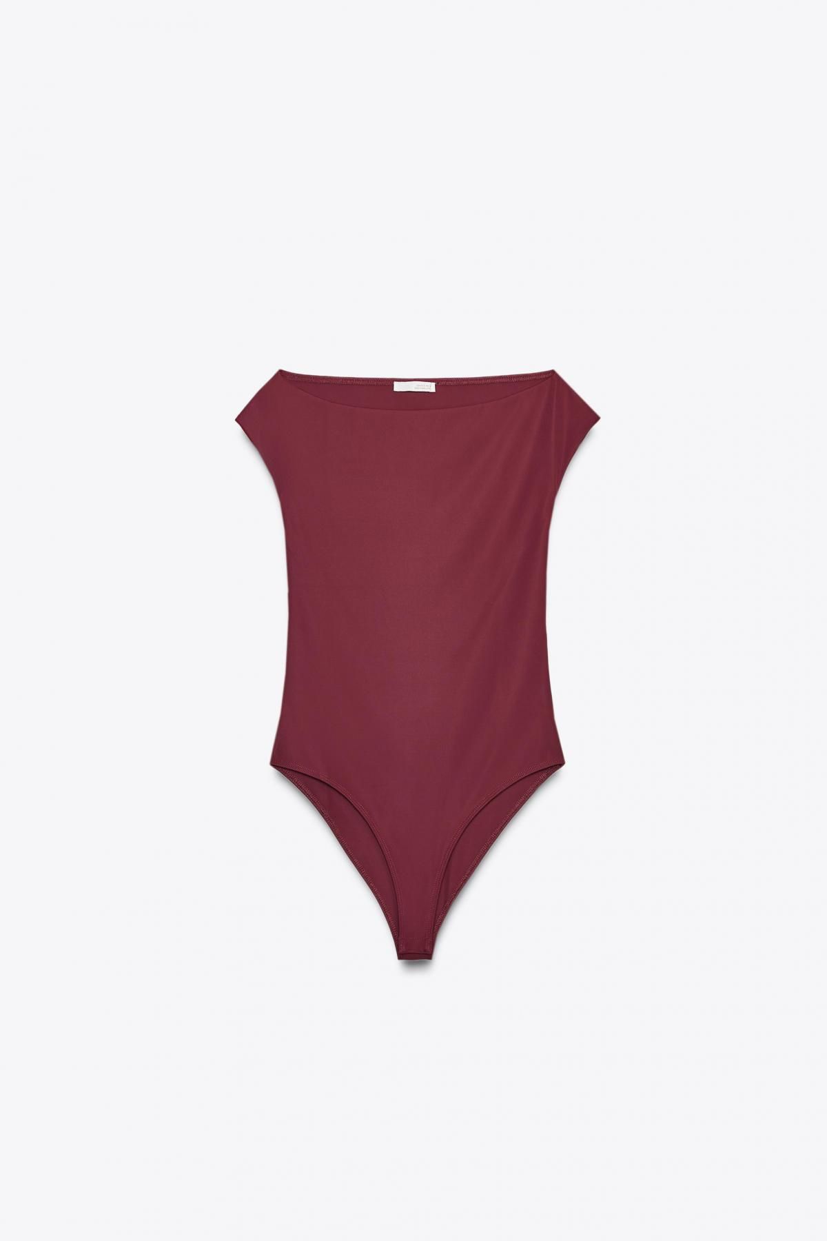 자라 테크니컬 폴리아미드 보트넥 바디수트 3641/700 BURGUNDY - 메인 이미지